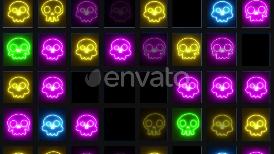 Neon Skull Videohive 24818328 Motion Graphics Image 7