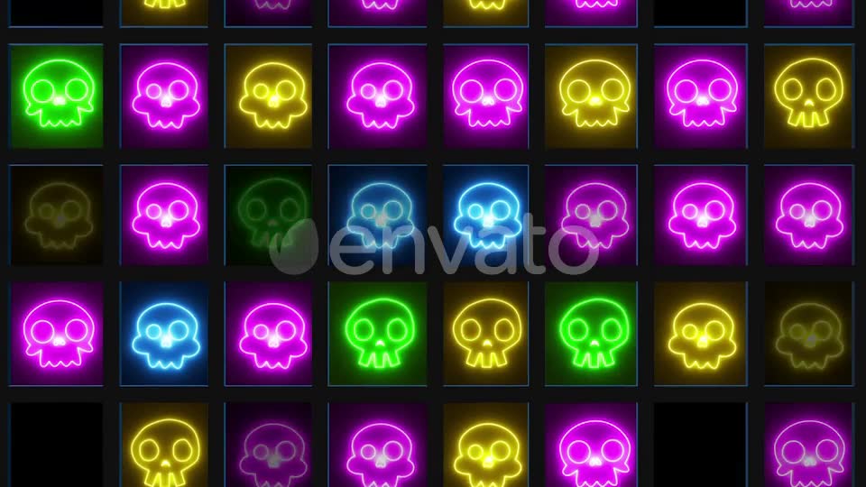 Neon Skull Videohive 24818328 Motion Graphics Image 8