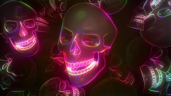 Neon Skull - Videohive Download 20667698