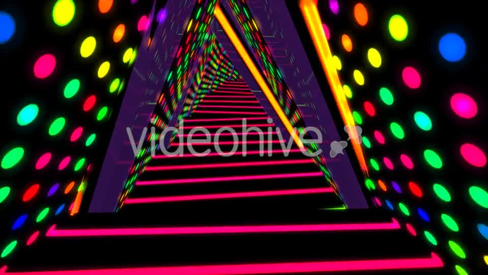 Neon Triangle Tunnel Videohive 19645781 Motion Graphics Image 1