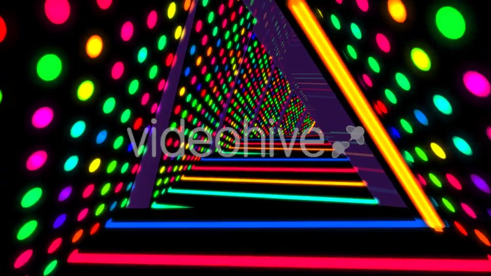 Neon Triangle Tunnel Videohive 19645781 Motion Graphics Image 6