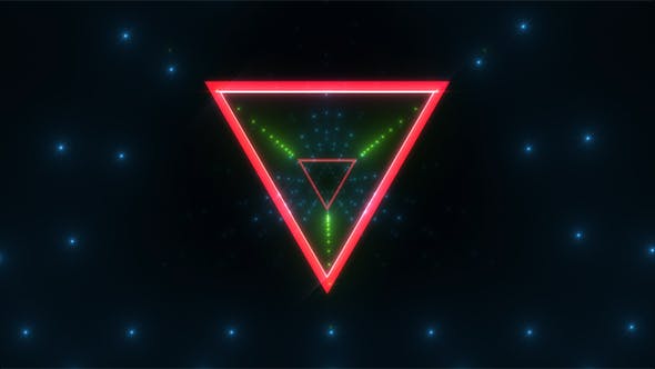 Neon Triangle Tunnel Loop Background - Download 21451310 Videohive