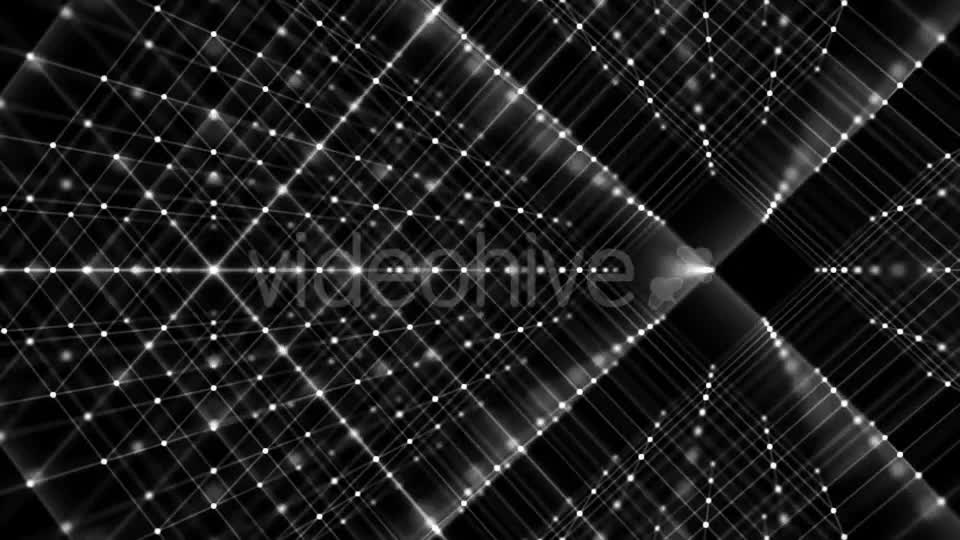 Network Of White Dots And Lines On Black Background Videohive 18122426 Motion Graphics Image 1