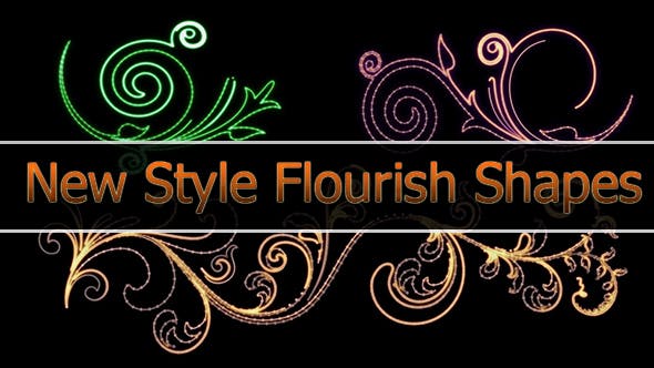 New Style Flourish Animated Shapes - Videohive Download 14325770