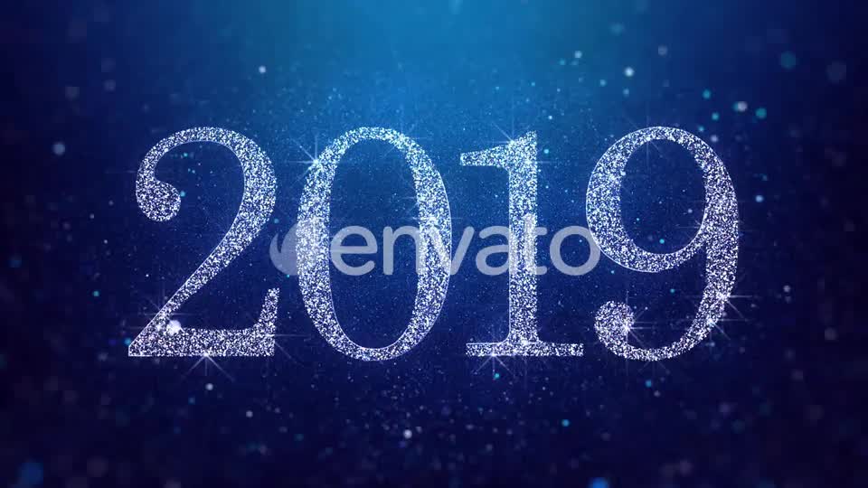 New Year 2019 Blue Background Videohive 23059945 Motion Graphics Image 1
