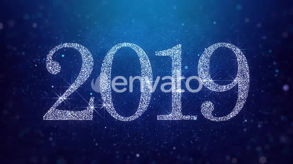 New Year 2019 Blue Background Videohive 23059945 Motion Graphics Image 2