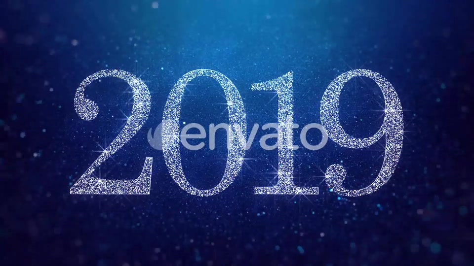 New Year 2019 Blue Background Videohive 23059945 Motion Graphics Image 3