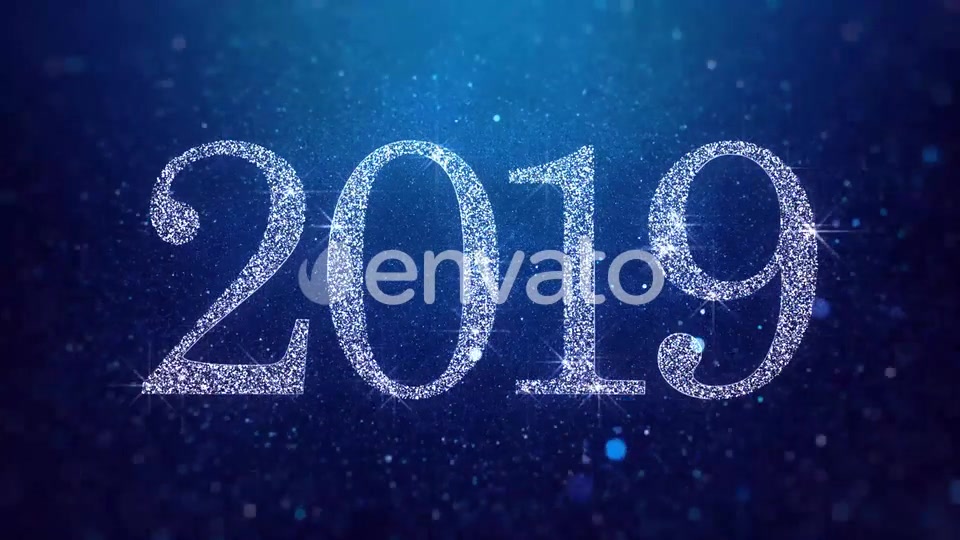 New Year 2019 Blue Background Videohive 23059945 Motion Graphics Image 5