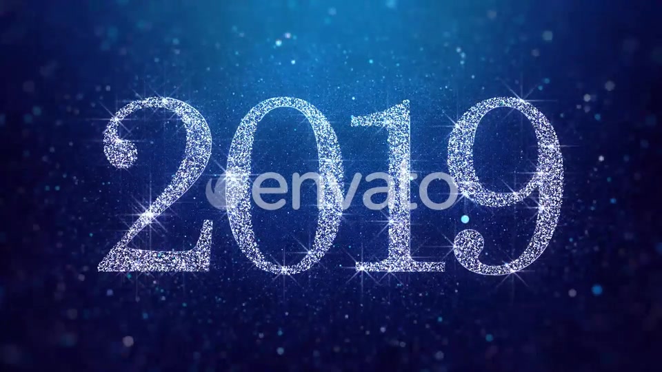 New Year 2019 Blue Background Videohive 23059945 Motion Graphics Image 6
