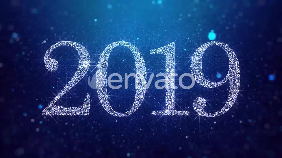 New Year 2019 Blue Background Videohive 23059945 Motion Graphics Image 7