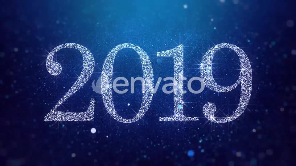 New Year 2019 Blue Background Videohive 23059945 Motion Graphics Image 8