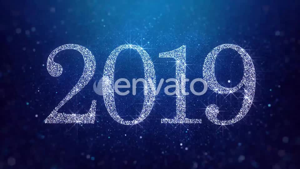 New Year 2019 Blue Background Videohive 23059945 Motion Graphics Image 9