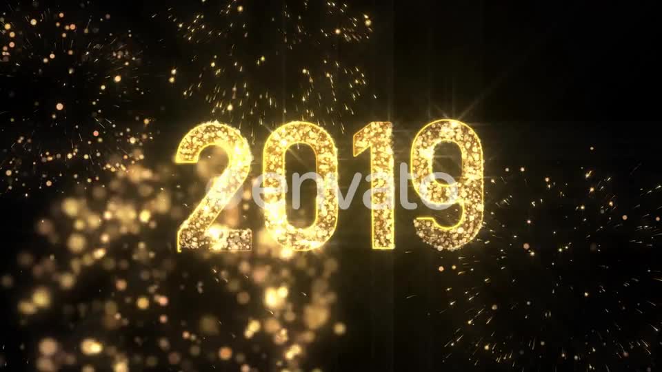 New Year 2019 Gold Background Videohive 23065647 Motion Graphics Image 1