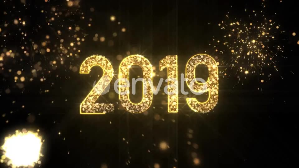 New Year 2019 Gold Background Videohive 23065647 Motion Graphics Image 2