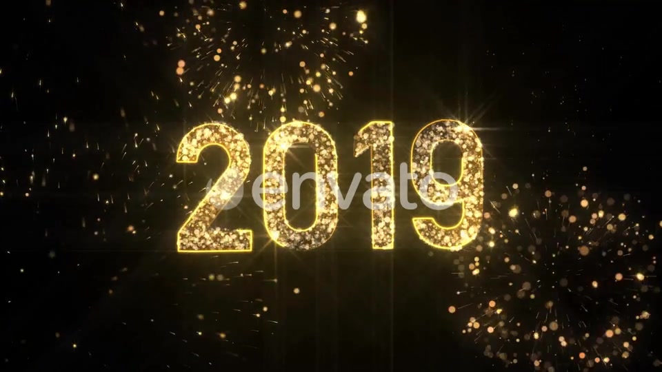 New Year 2019 Gold Background Videohive 23065647 Motion Graphics Image 3