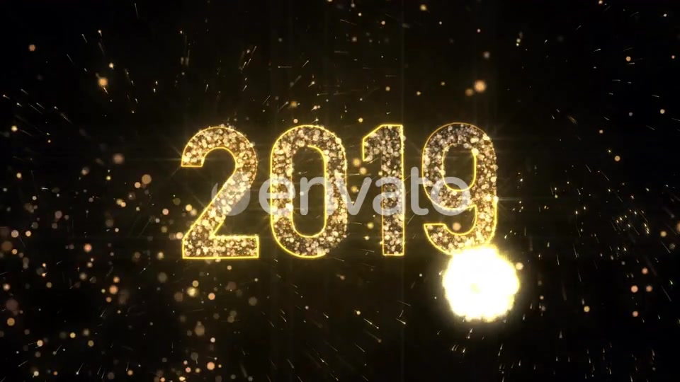 New Year 2019 Gold Background Videohive 23065647 Motion Graphics Image 4
