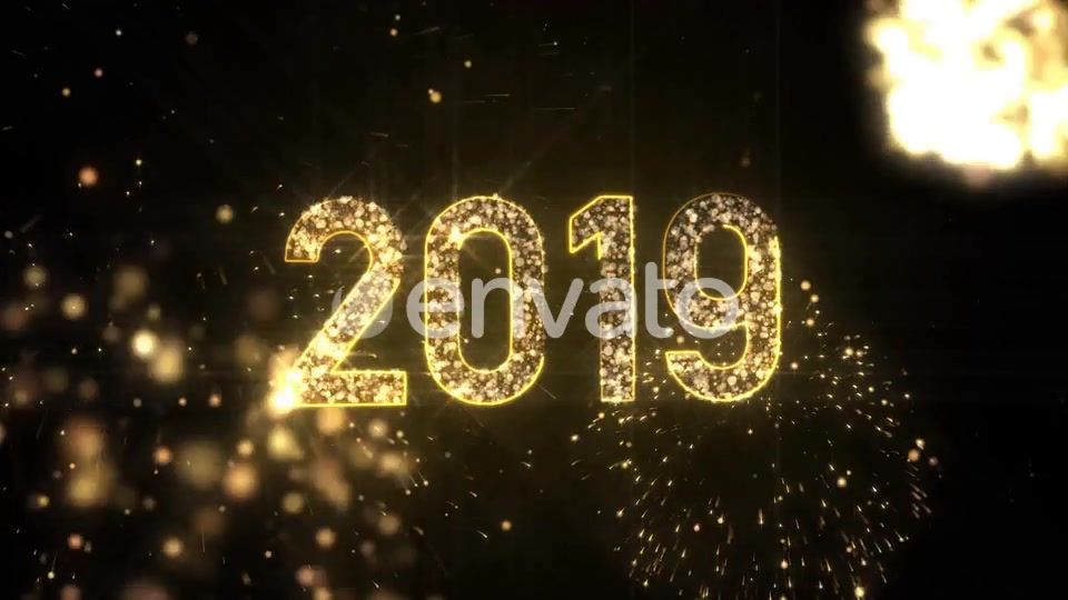 New Year 2019 Gold Background Videohive 23065647 Motion Graphics Image 5