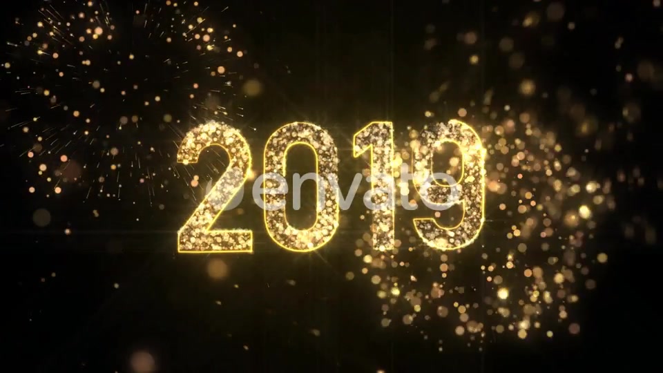 New Year 2019 Gold Background Videohive 23065647 Motion Graphics Image 6