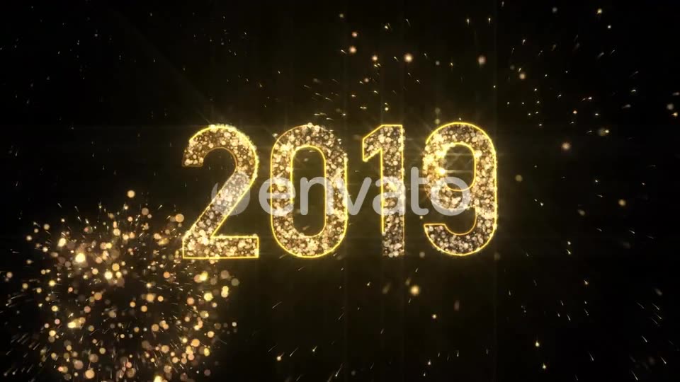 New Year 2019 Gold Background Videohive 23065647 Motion Graphics Image 7