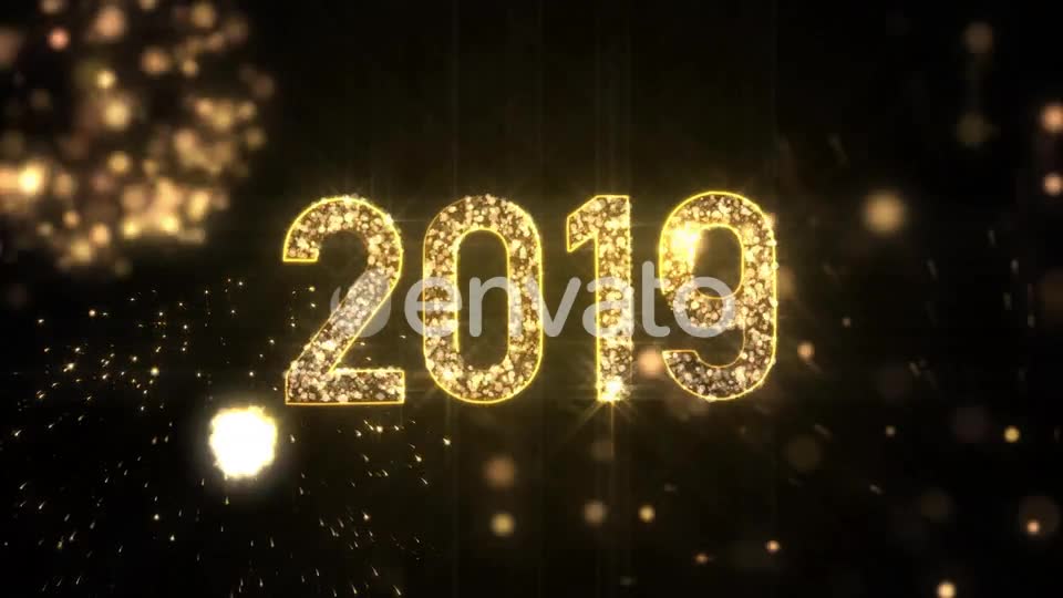 New Year 2019 Gold Background Videohive 23065647 Motion Graphics Image 8