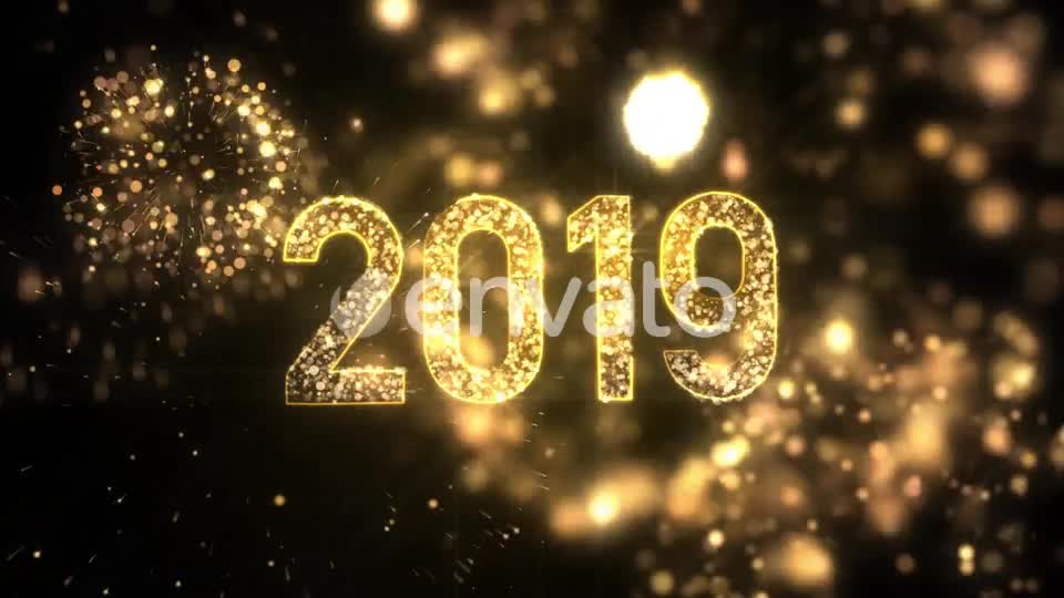 New Year 2019 Gold Background Videohive 23065647 Motion Graphics Image 9