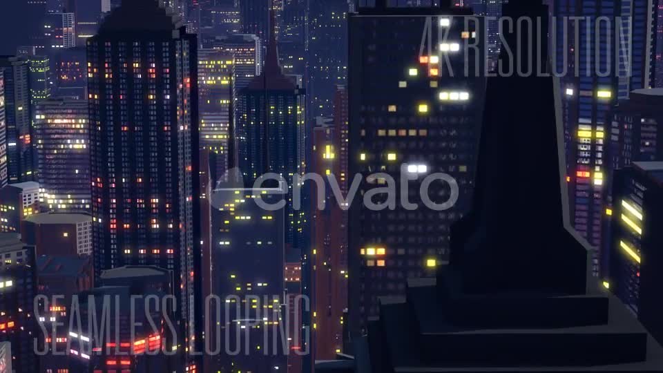 Night City Seamless Background 4K Videohive 21787730 Motion Graphics Image 10