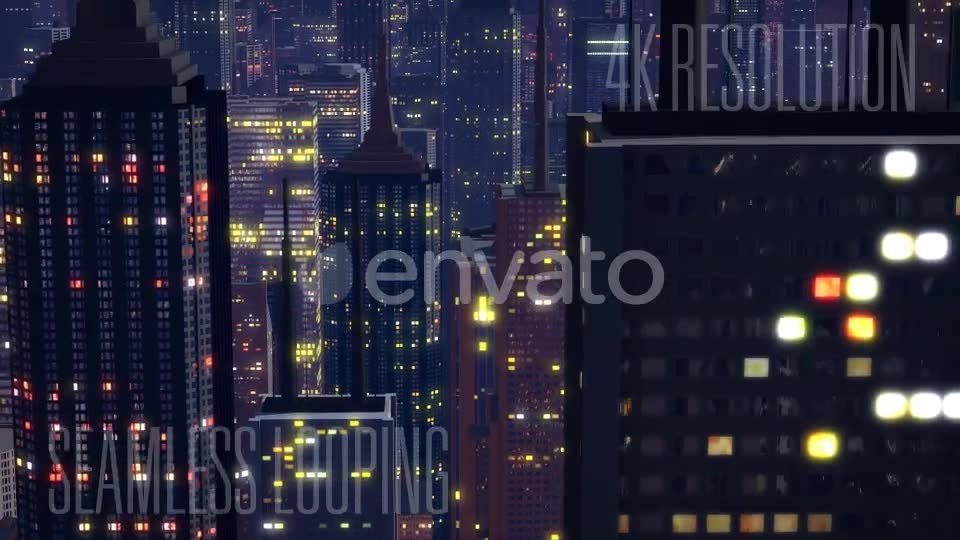 Night City Seamless Background 4K Videohive 21787730 Motion Graphics Image 2