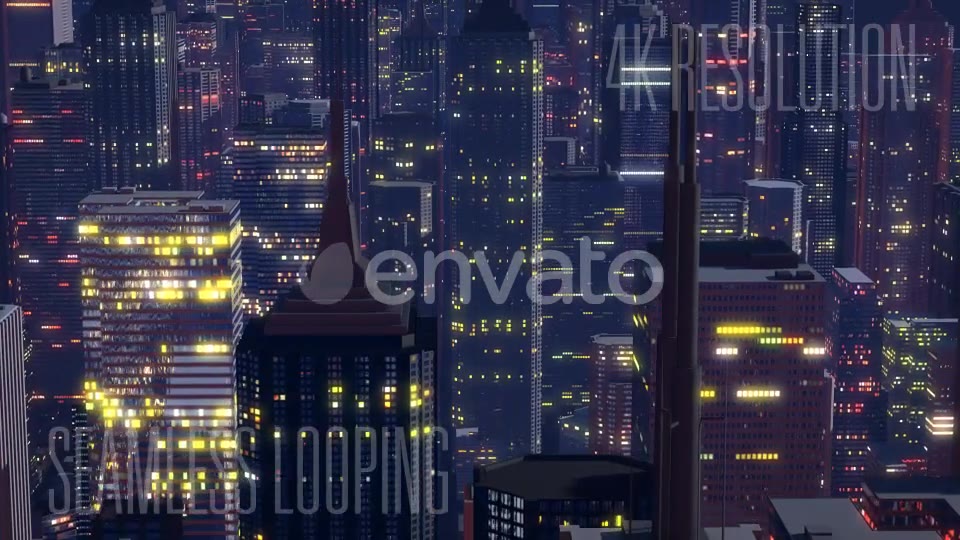 Night City Seamless Background 4K Videohive 21787730 Motion Graphics Image 3