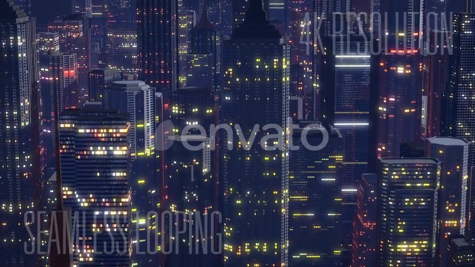 Night City Seamless Background 4K Videohive 21787730 Motion Graphics Image 4