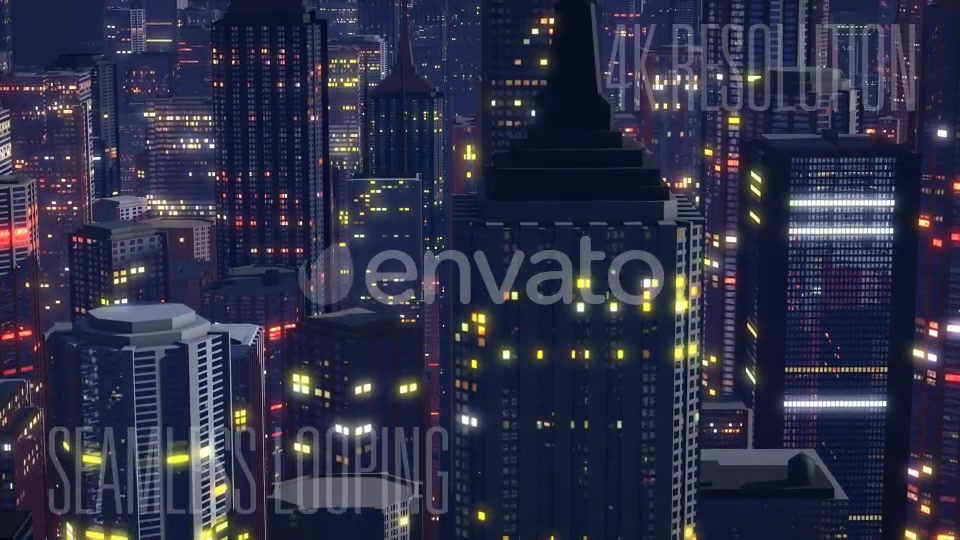 Night City Seamless Background 4K Videohive 21787730 Motion Graphics Image 5