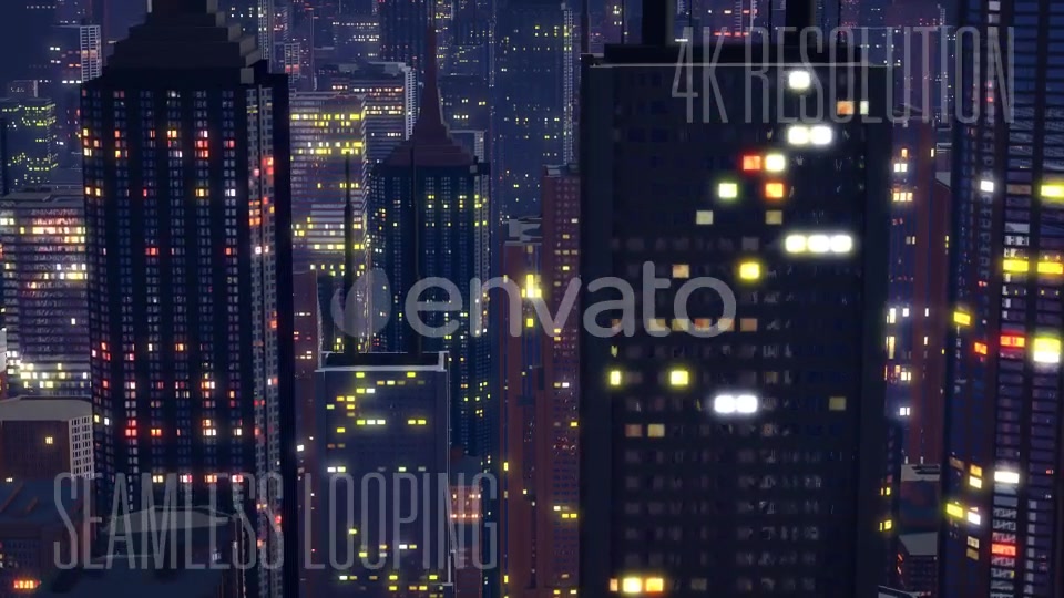 Night City Seamless Background 4K Videohive 21787730 Motion Graphics Image 6