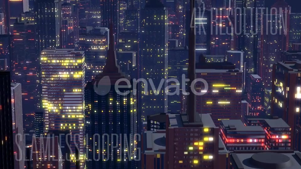 Night City Seamless Background 4K Videohive 21787730 Motion Graphics Image 7