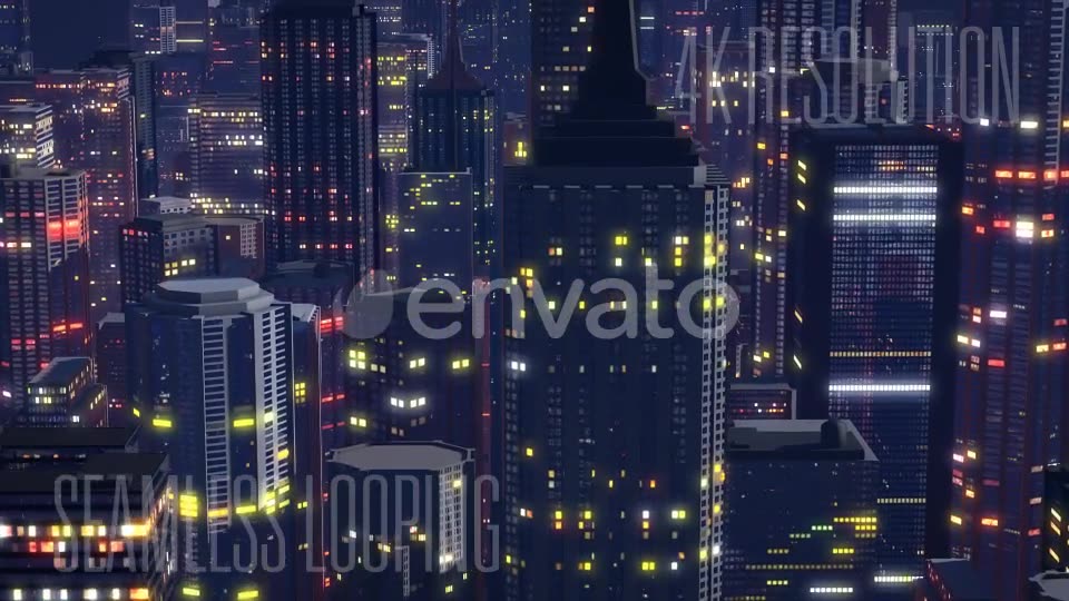 Night City Seamless Background 4K Videohive 21787730 Motion Graphics Image 9