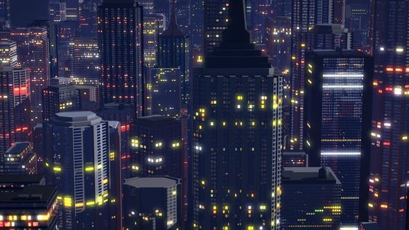 Night City Seamless Background 4K - Videohive Download 21787730