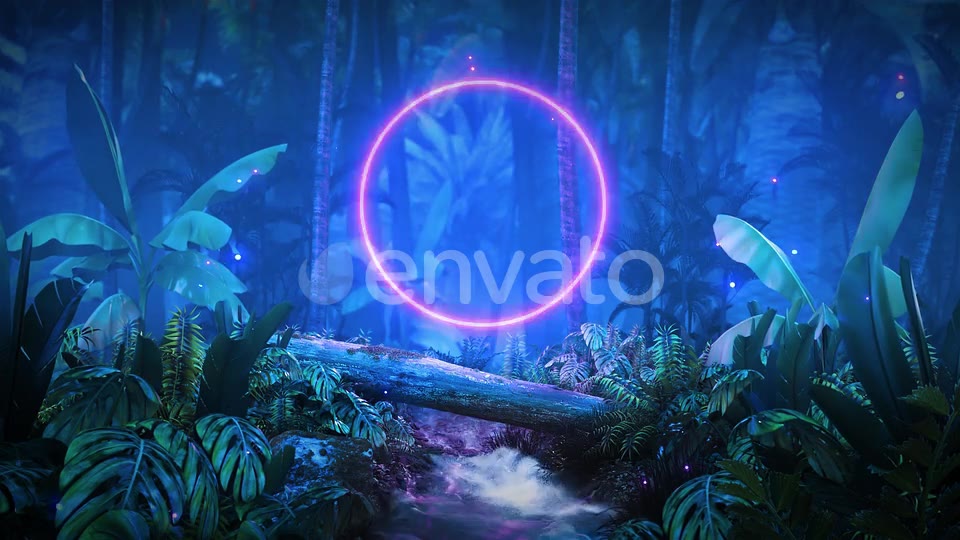 Night Jungle with Glowing Neon Videohive 23785183 Motion Graphics Image 2