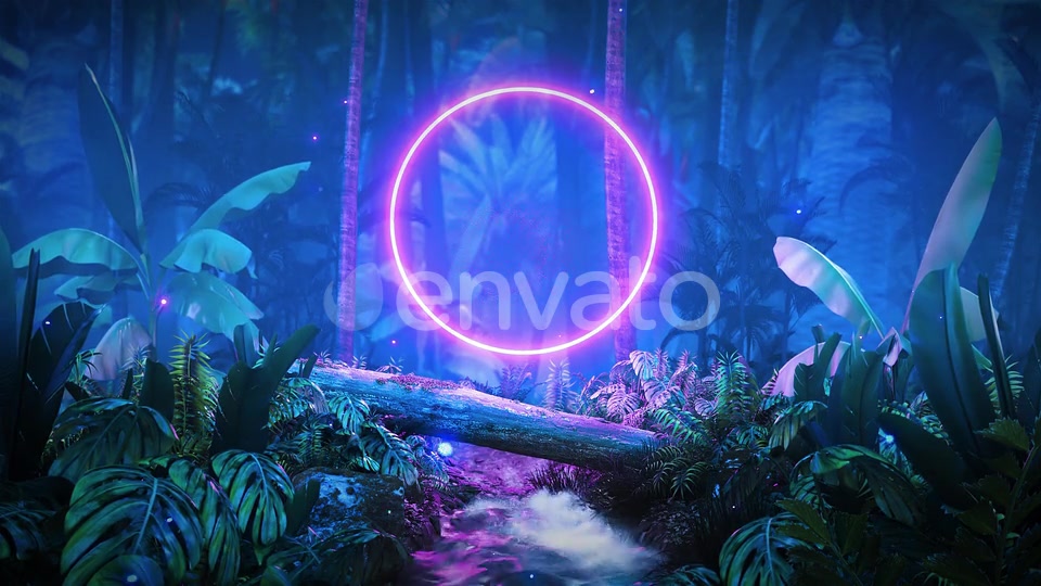 Night Jungle with Glowing Neon Videohive 23785183 Motion Graphics Image 4