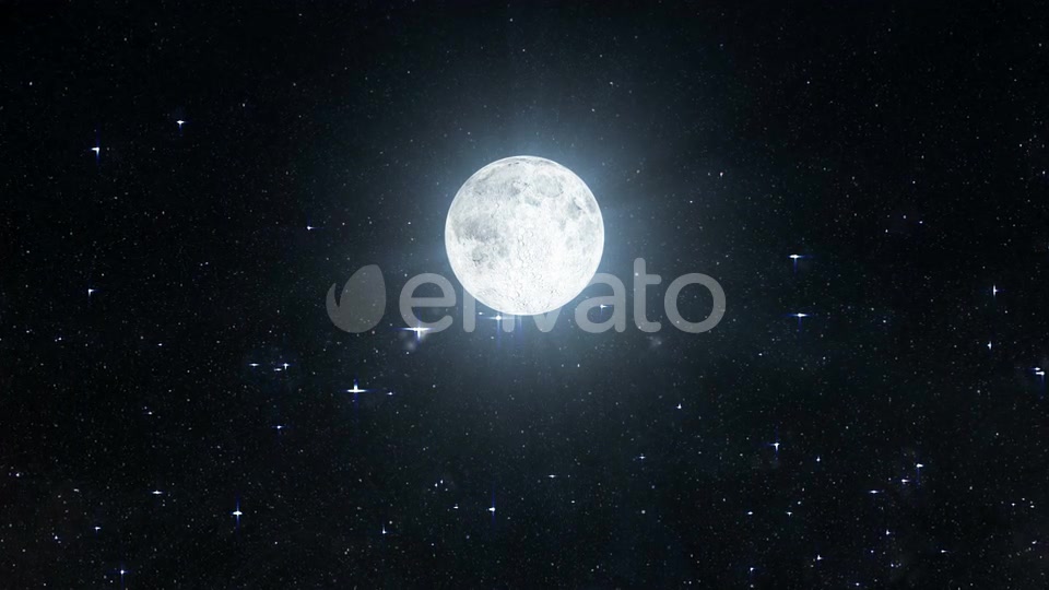 Night Sky and Moon Seen Through Opened Windows Videohive 23271171 Motion Graphics Image 6