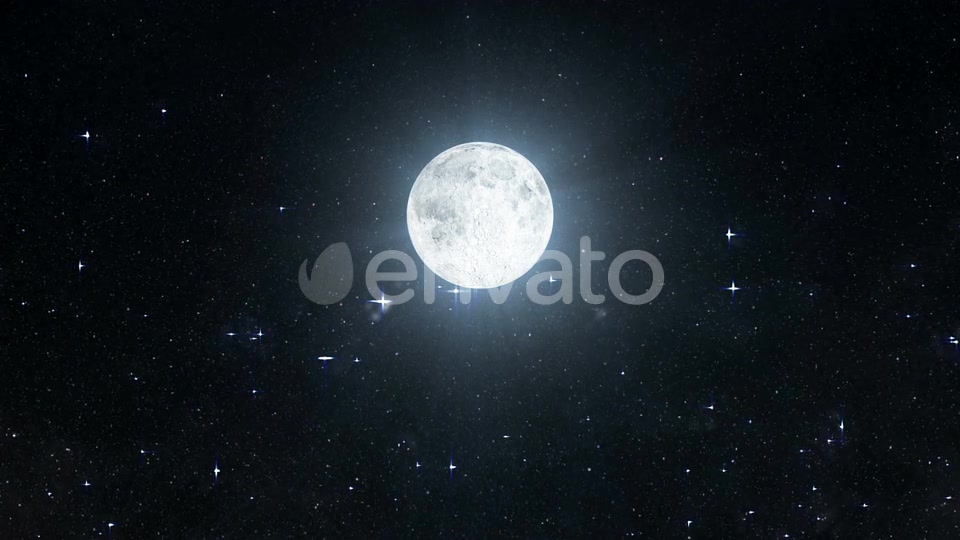 Night Sky and Moon Seen Through Opened Windows Videohive 23271171 Motion Graphics Image 7