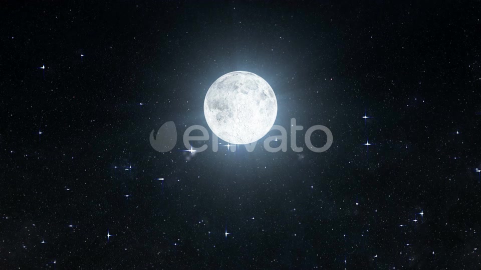 Night Sky and Moon Seen Through Opened Windows Videohive 23271171 Motion Graphics Image 8