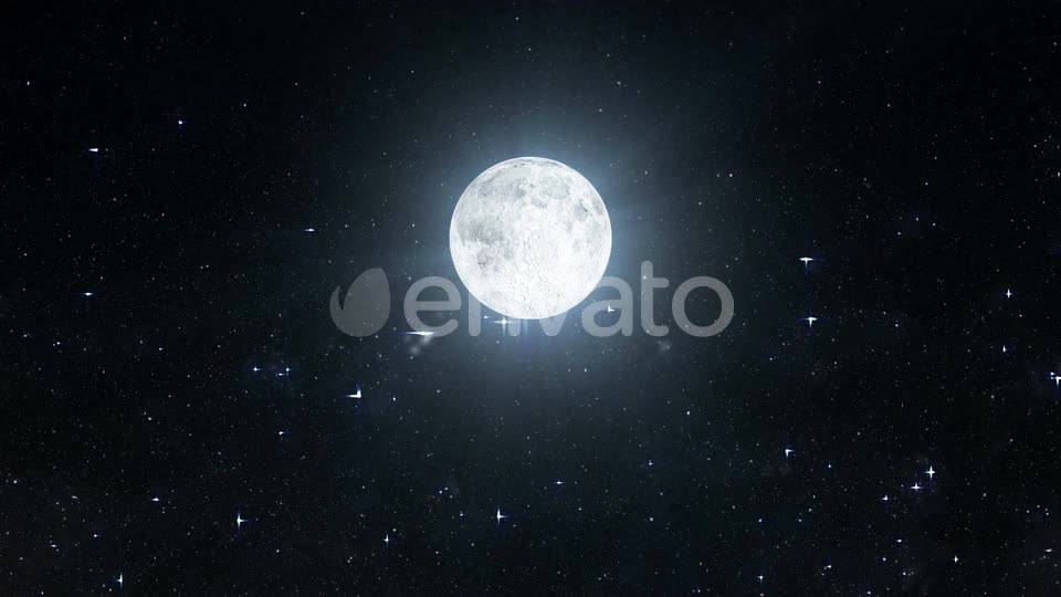 Night Sky and Moon Seen Through Opened Windows Videohive 23271171 Motion Graphics Image 9