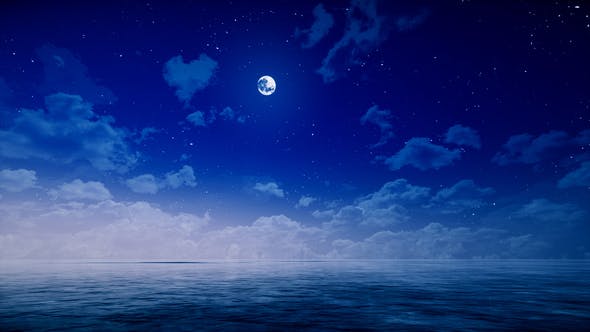 Night Sky and Ocean - Download 22249056 Videohive