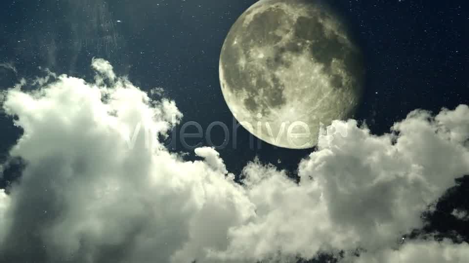 Night Sky Panorama Clouds And The Moon Videohive 8063225 Motion Graphics Image 10