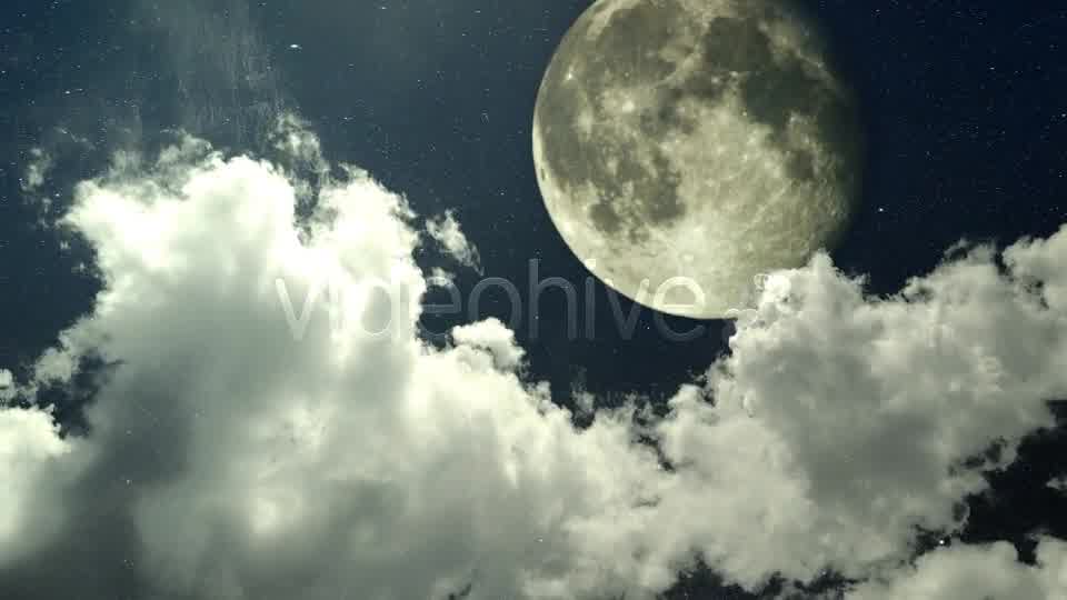 Night Sky Panorama Clouds And The Moon Videohive 8063225 Motion Graphics Image 11