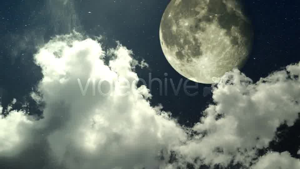 Night Sky Panorama Clouds And The Moon Videohive 8063225 Motion Graphics Image 12