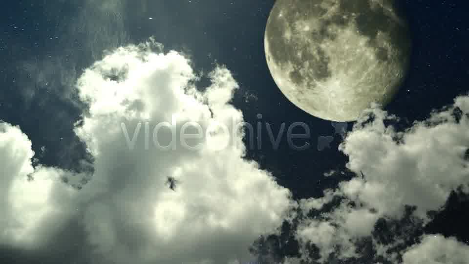 Night Sky Panorama Clouds And The Moon Videohive 8063225 Motion Graphics Image 13