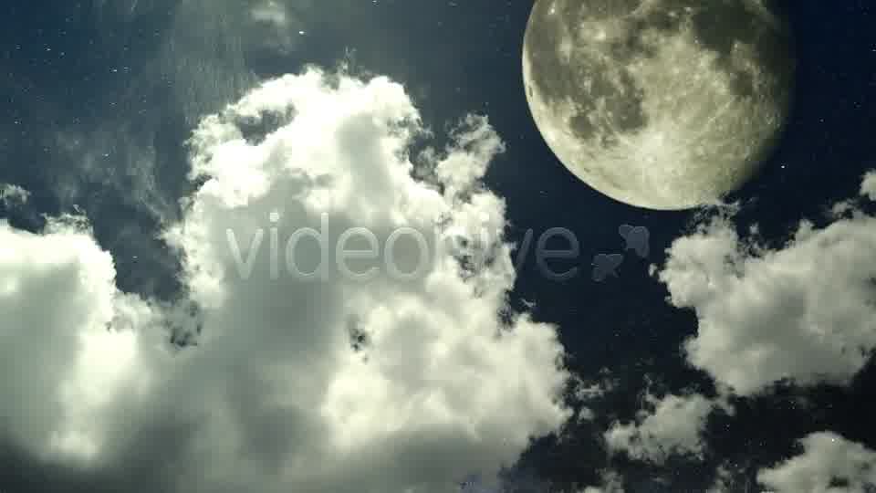 Night Sky Panorama Clouds And The Moon Videohive 8063225 Motion Graphics Image 14
