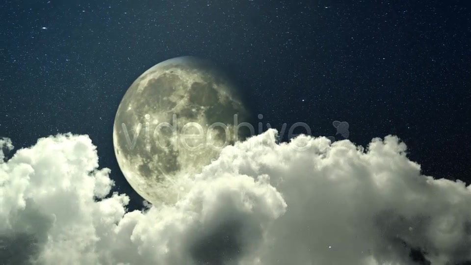 Night Sky Panorama Clouds And The Moon Videohive 8063225 Motion Graphics Image 3