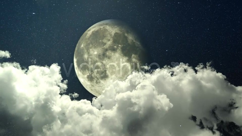 Night Sky Panorama Clouds And The Moon Videohive 8063225 Motion Graphics Image 5