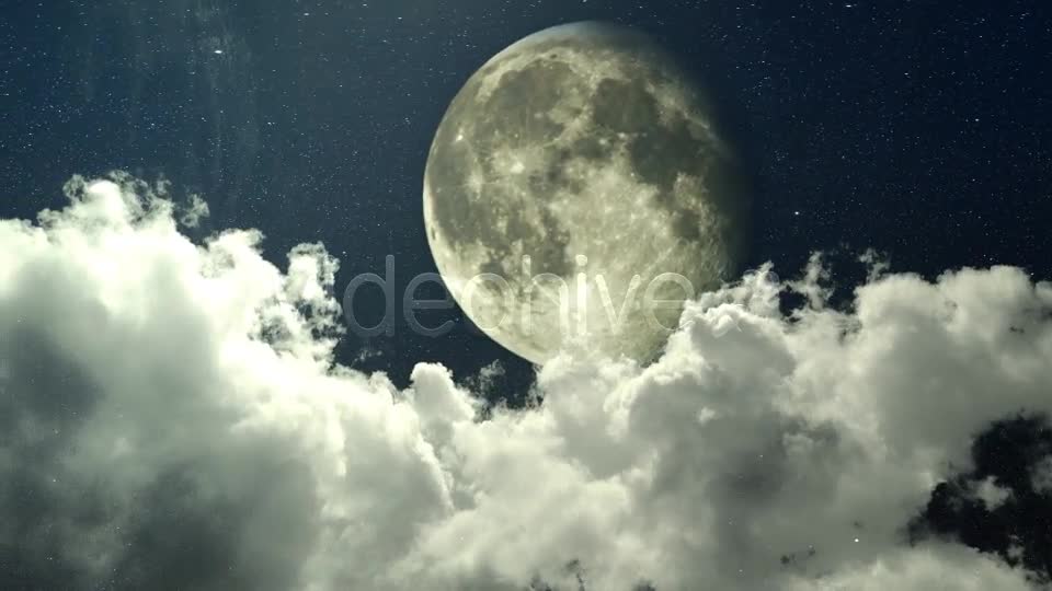 Night Sky Panorama Clouds And The Moon Videohive 8063225 Motion Graphics Image 8