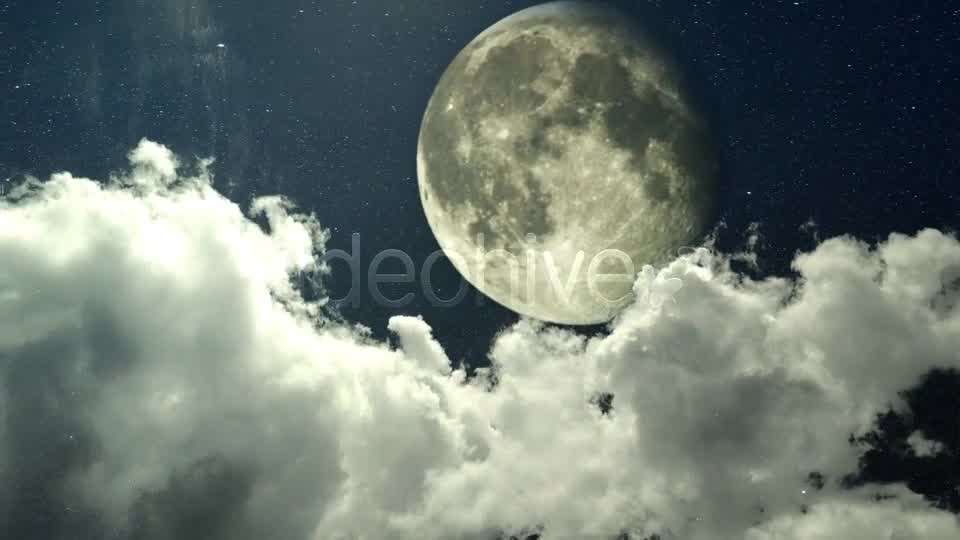 Night Sky Panorama Clouds And The Moon Videohive 8063225 Motion Graphics Image 9